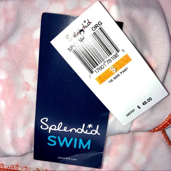 Splendid Orange and White Floral Bikini Bottoms - Picture 6 of 6